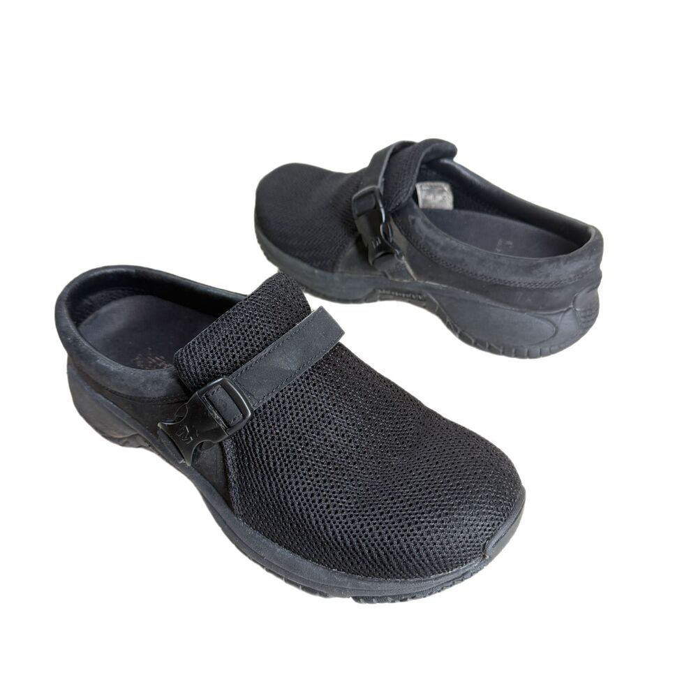 Merrell Shoes Encore Groove Breeze Shoes Womens 6 Black Mesh Clogs Athleisure